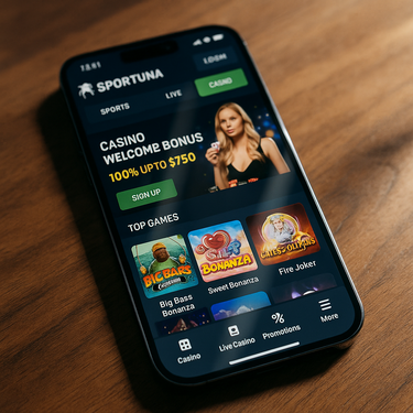 Sportuna Mobile Casino - Responsive iPhone and Android Gaming